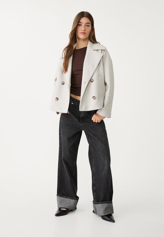 Clara Wool Blend Peacoat