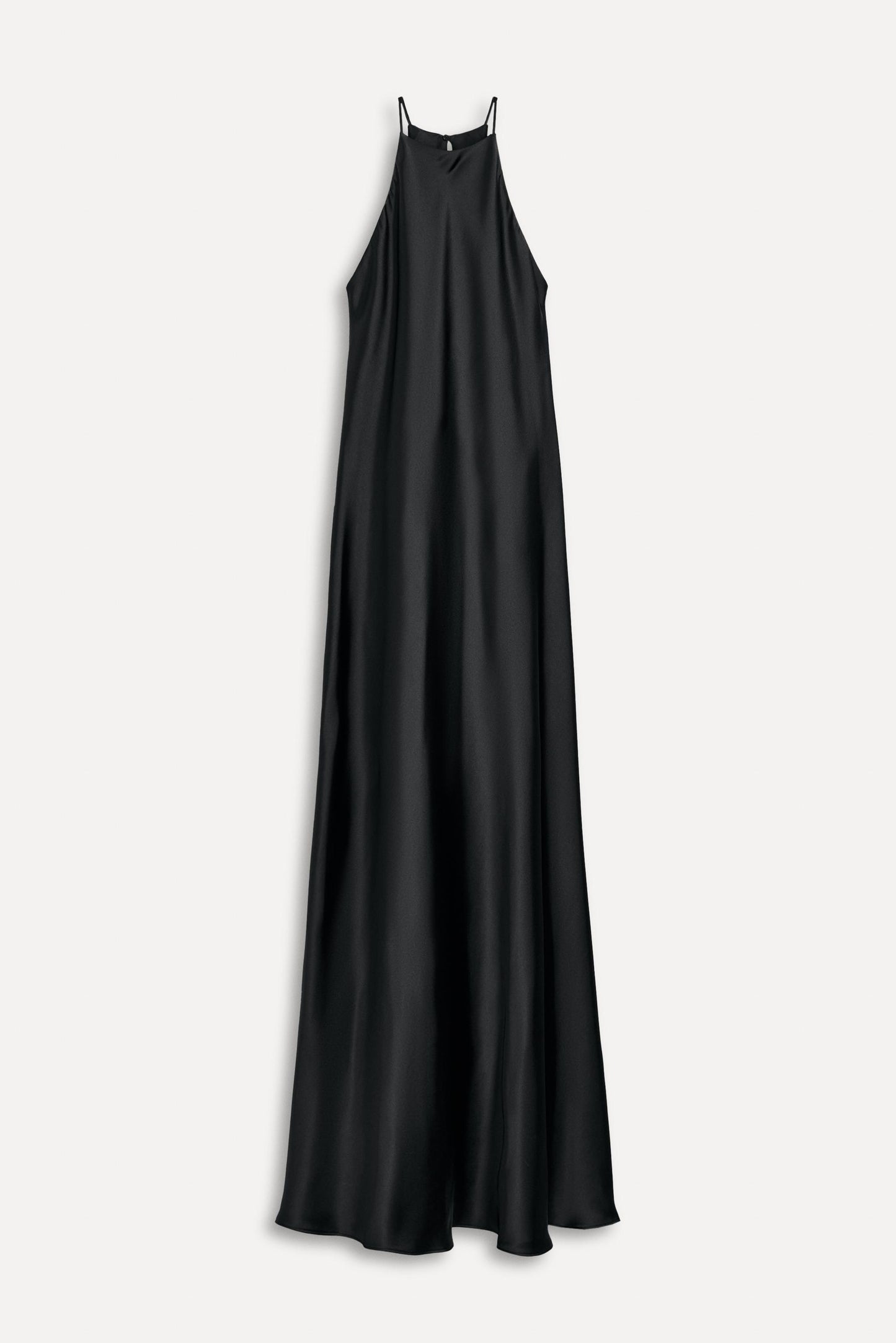 Noir Satin Maxi Dress