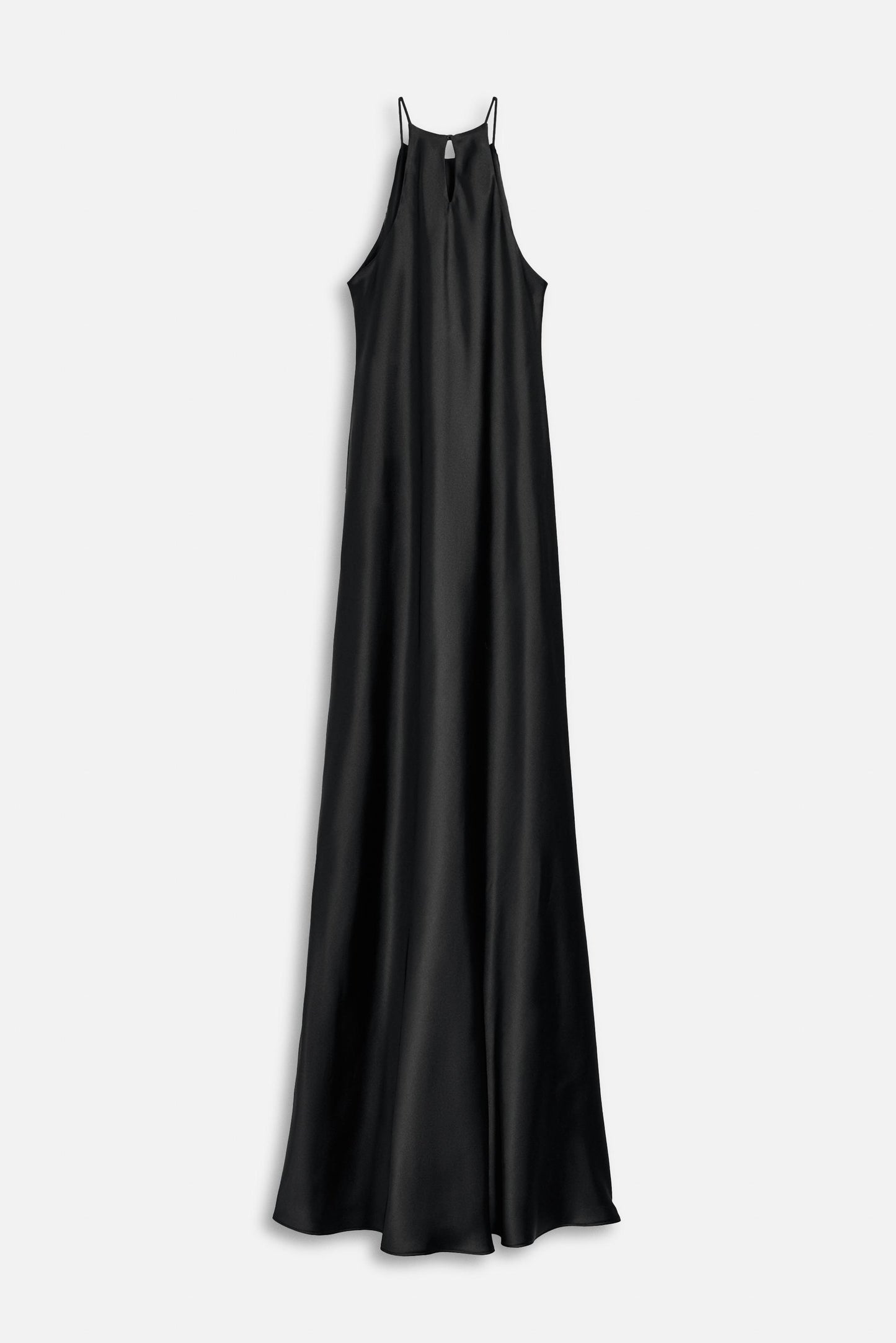 Noir Satin Maxi Dress