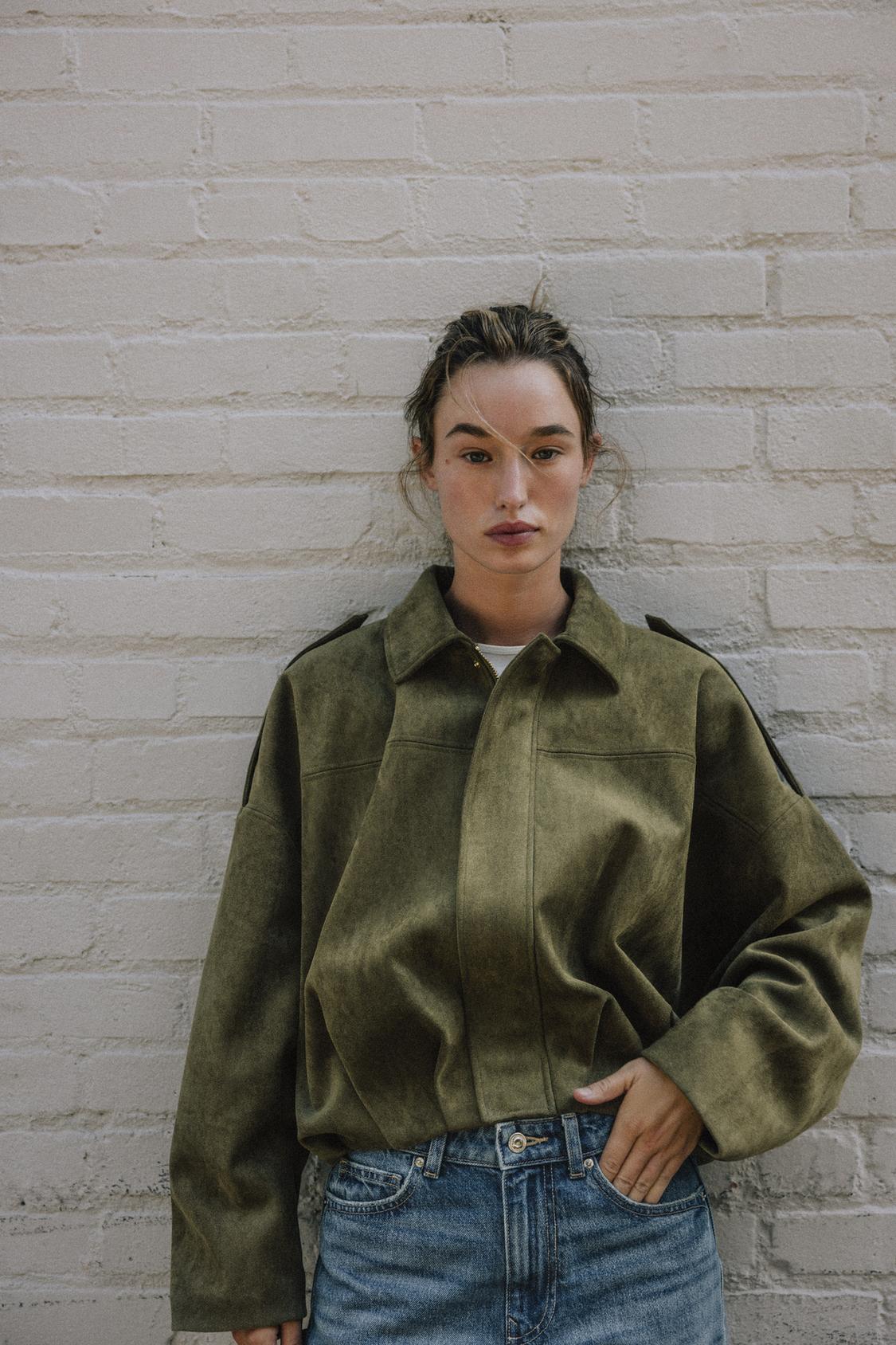 Olivia Suede Bomber