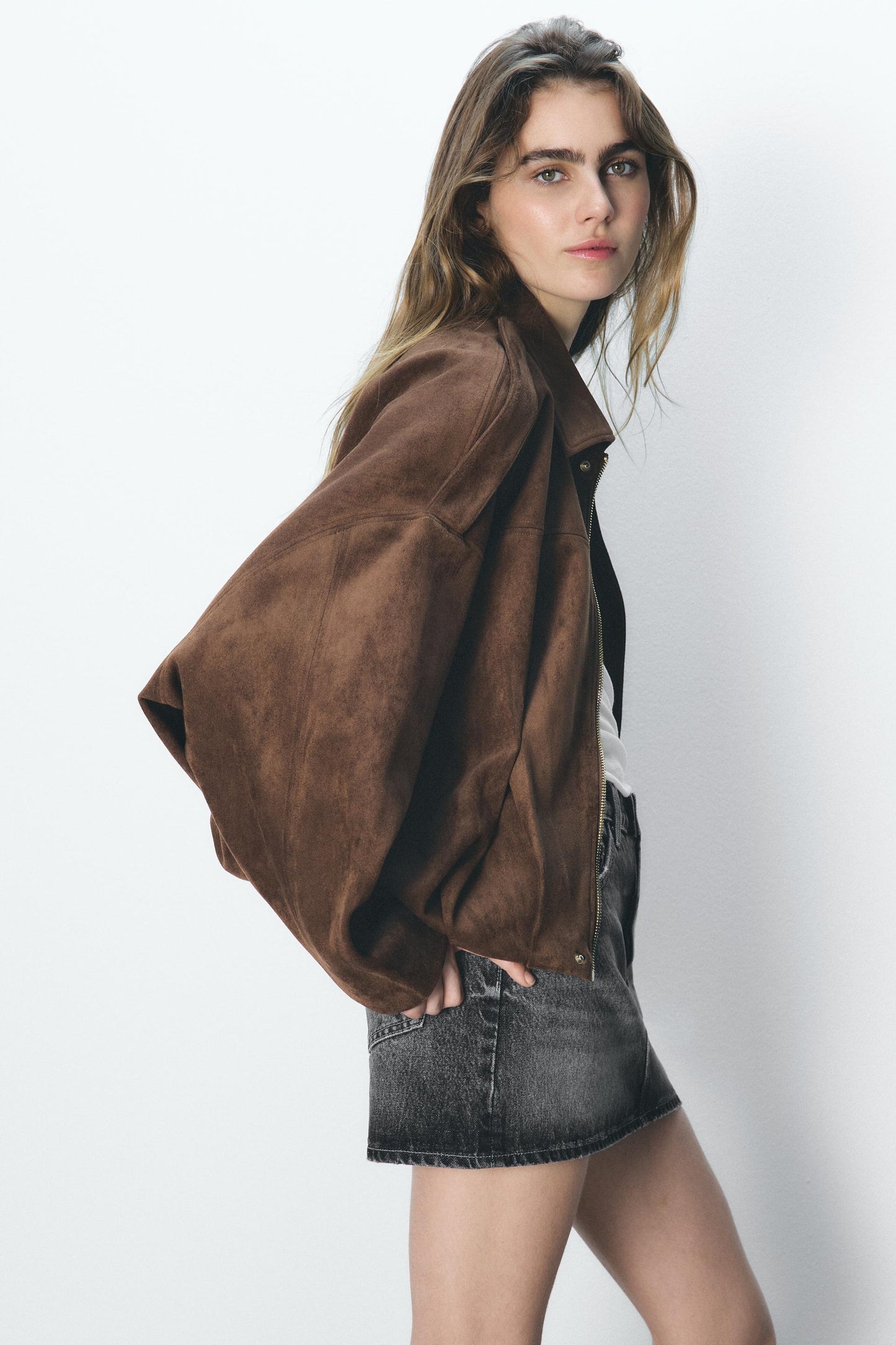 Lea Suede Zip Jacket