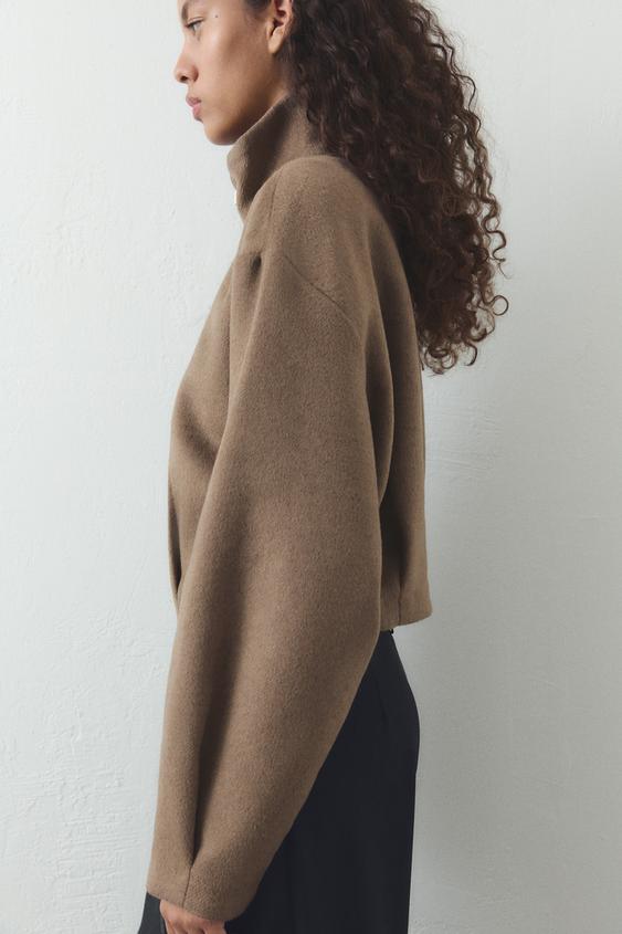 Lena High-Neck Wool Jacket