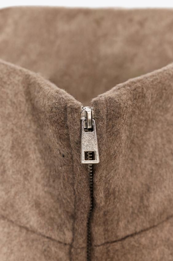 Lena High-Neck Wool Jacket