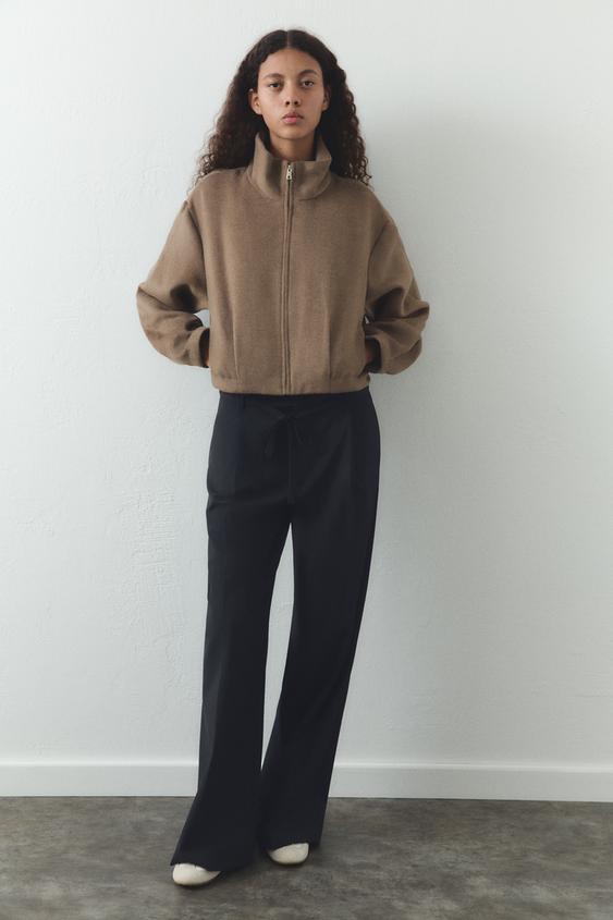 Lena High-Neck Wool Jacket