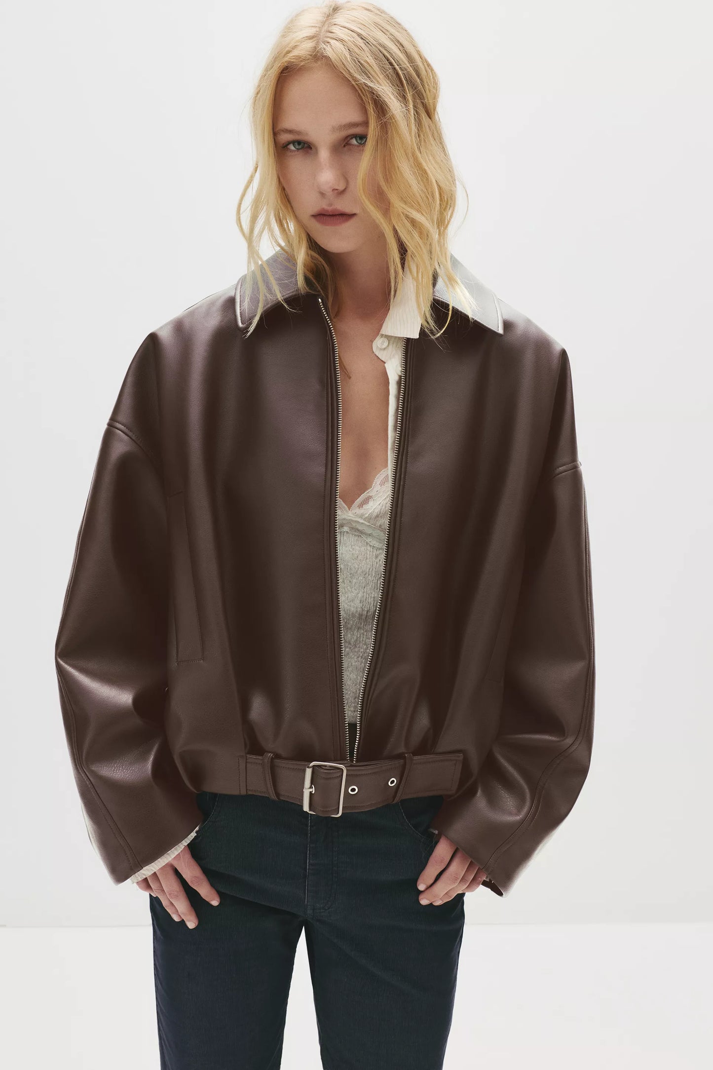 Gia Belted bomber Jacket