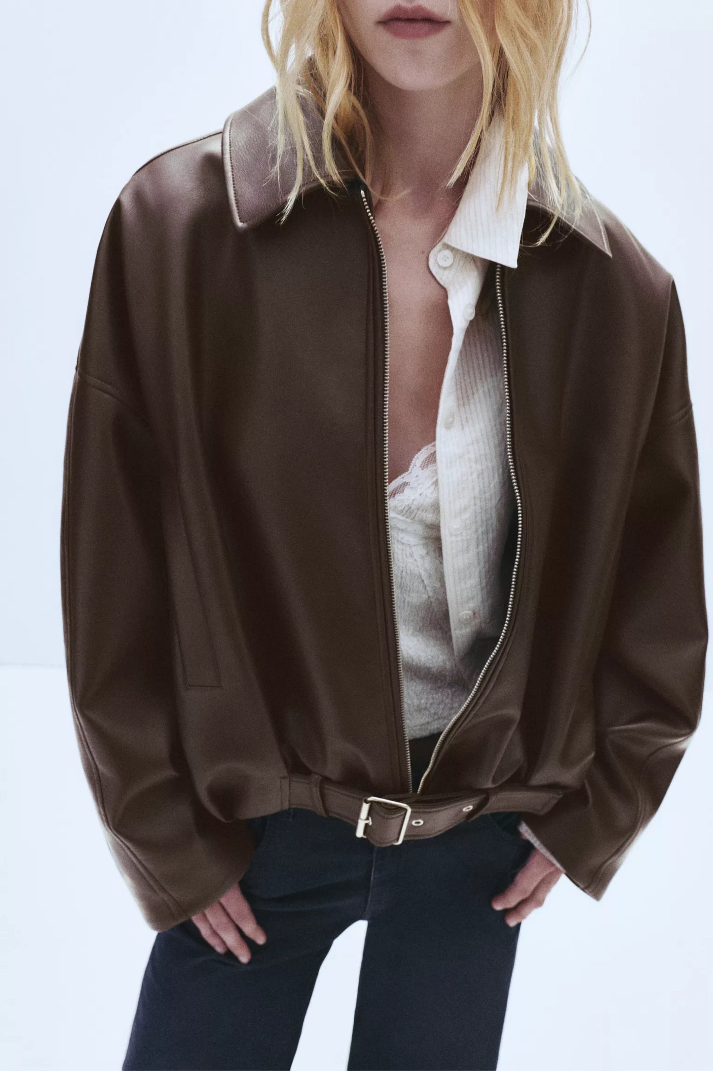 Gia Belted bomber Jacket