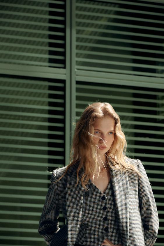 Elise Houndstooth Blazer