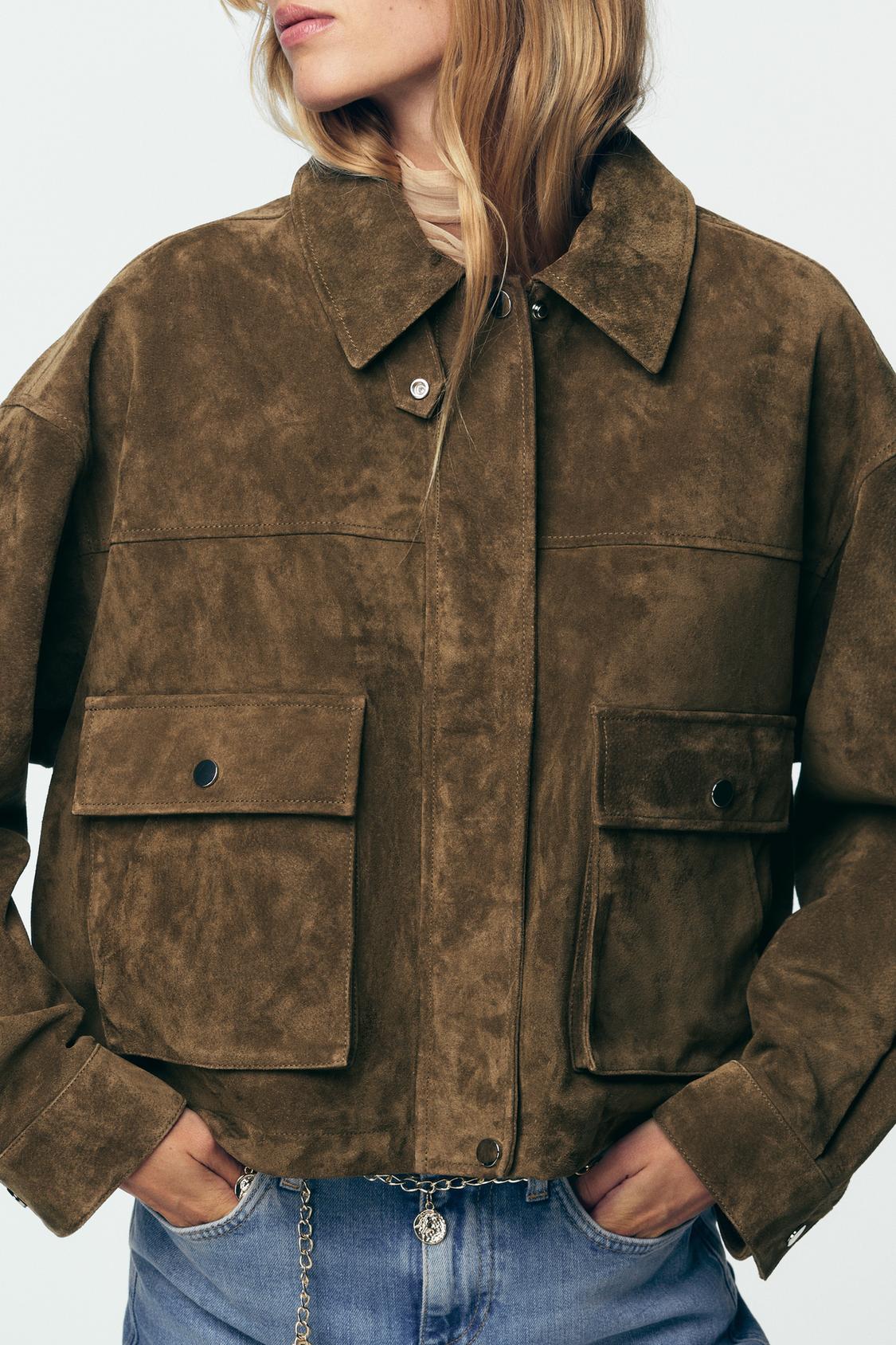 Clara Suede Utility Jacket