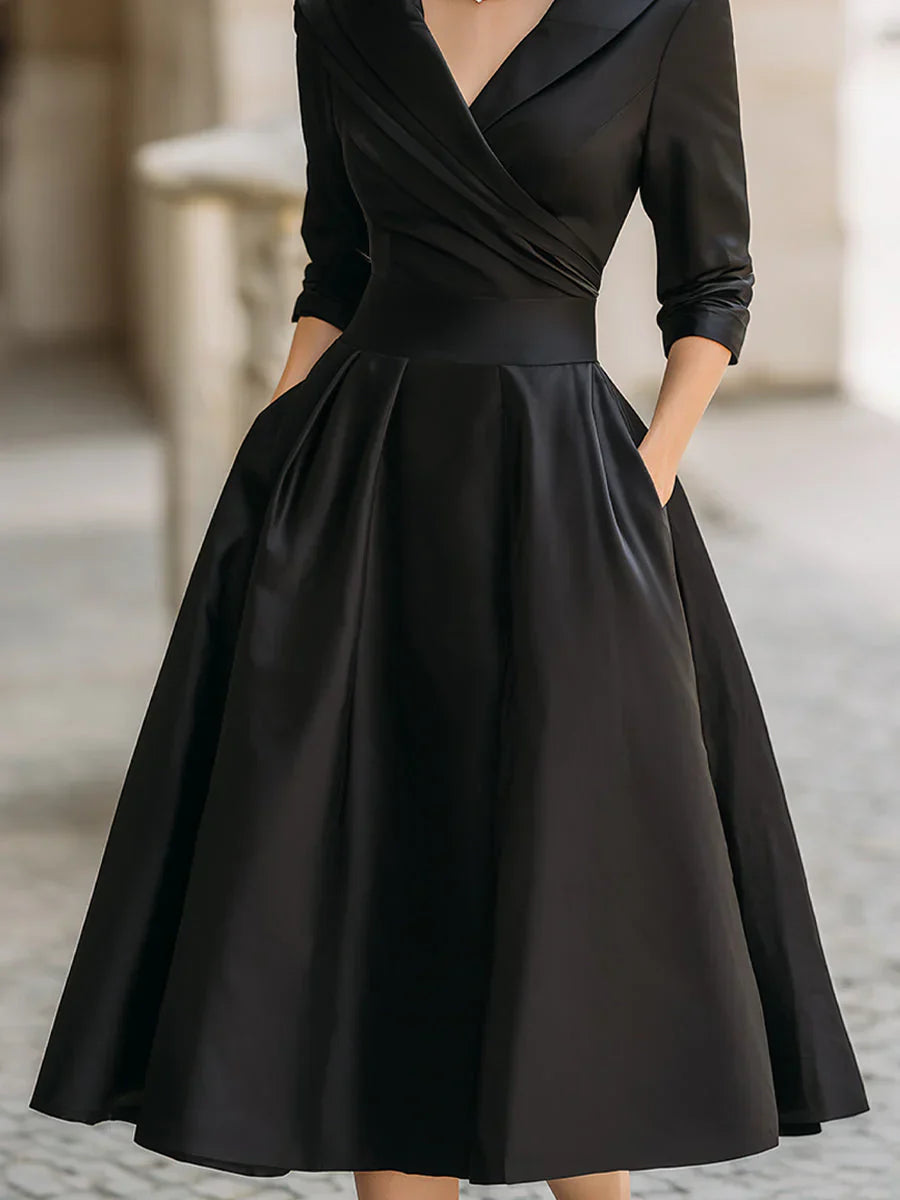 Clara | Elegant Satin Midi Dress