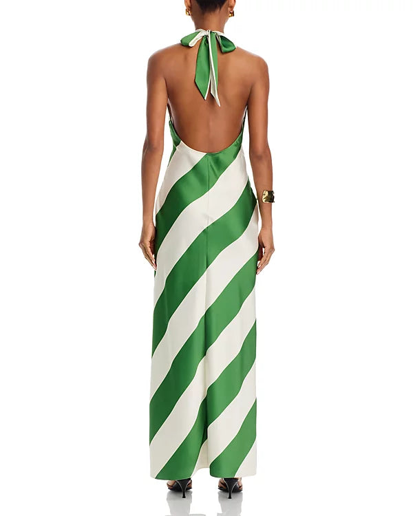 Emerald Stripe Maxi Dress