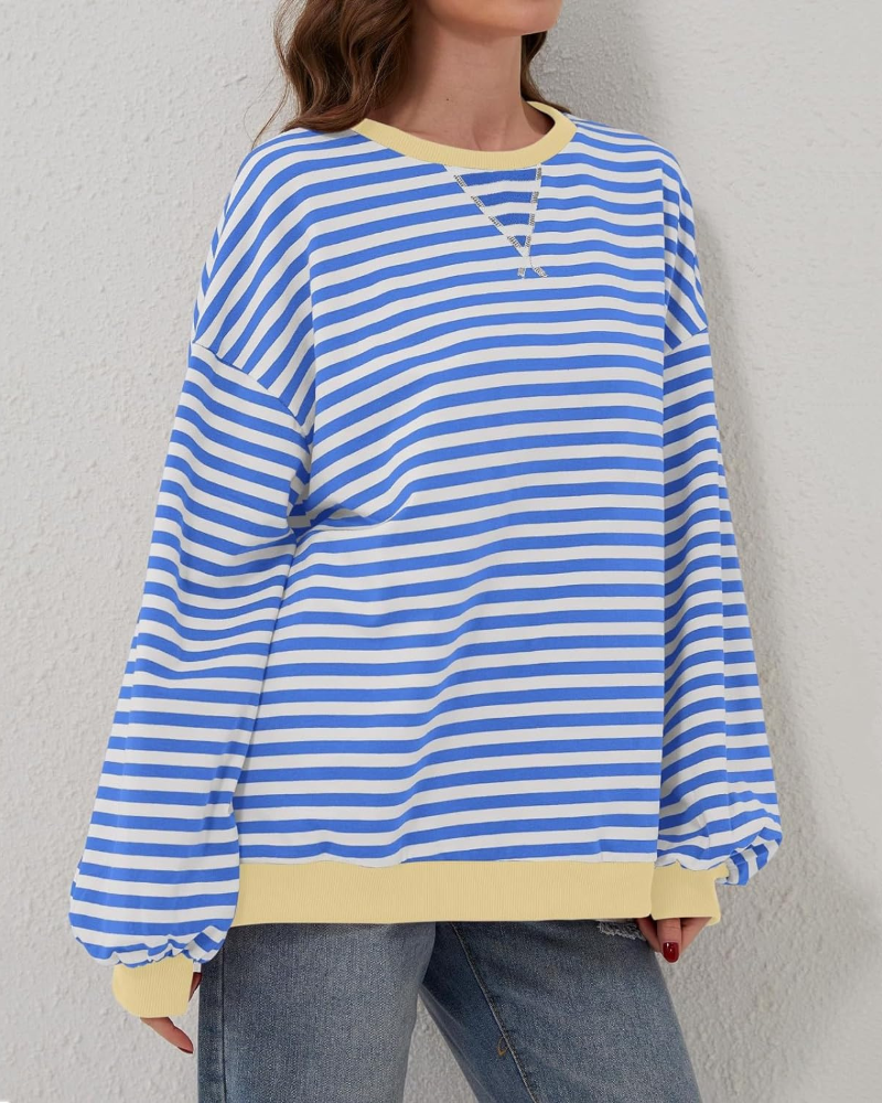 Zoë | Neon Stripe Relaxed Sweater