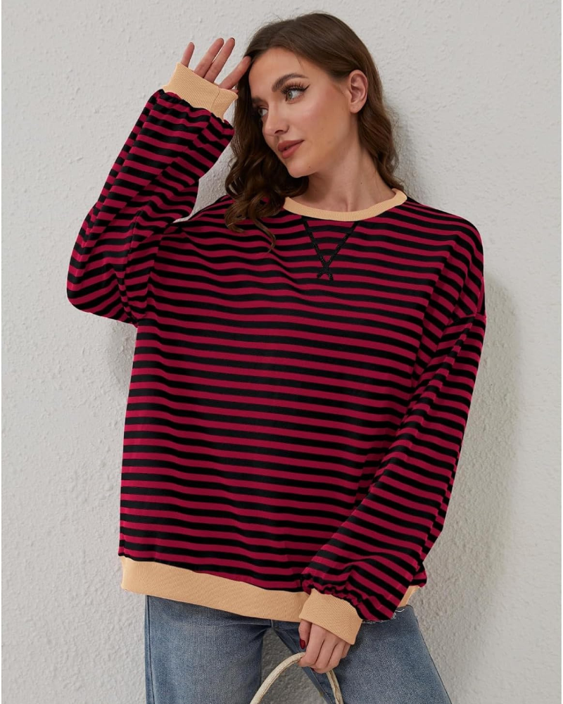Zoë | Neon Stripe Relaxed Sweater