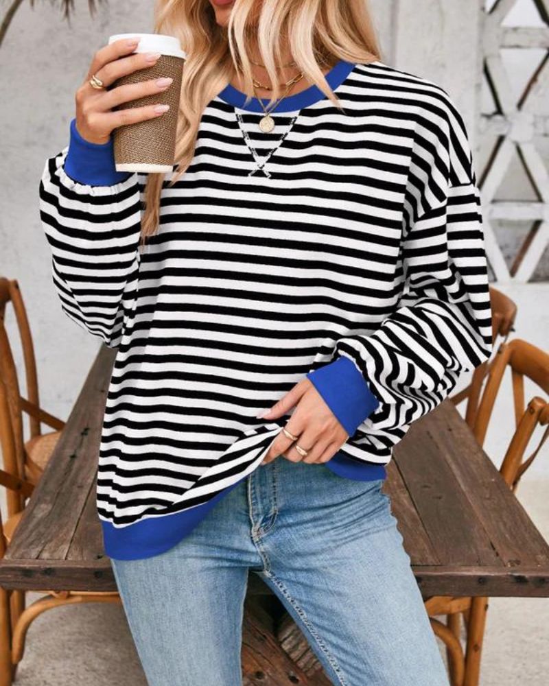 Zoë | Neon Stripe Relaxed Sweater