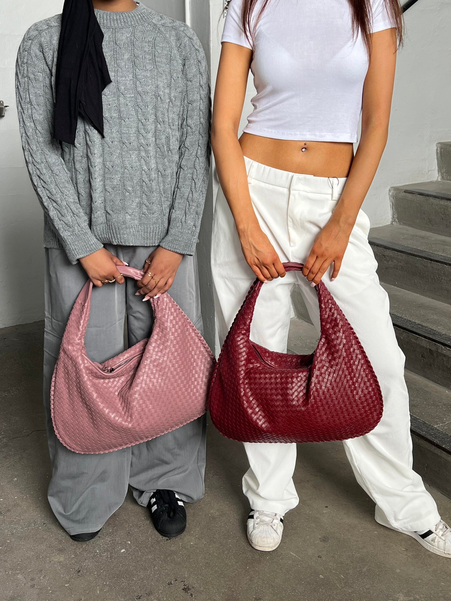 Mila Woven Shoulder Bag