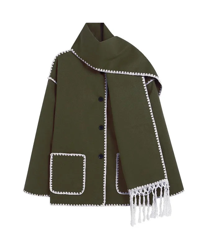 Celine Wool Fringe Coat