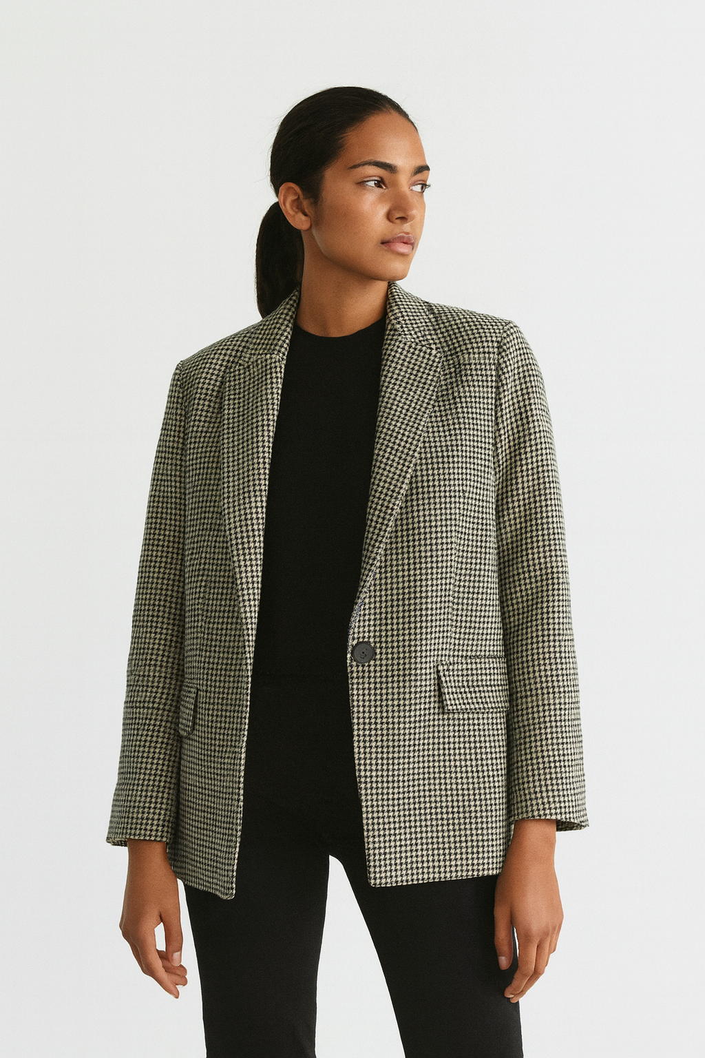Elise Houndstooth Blazer