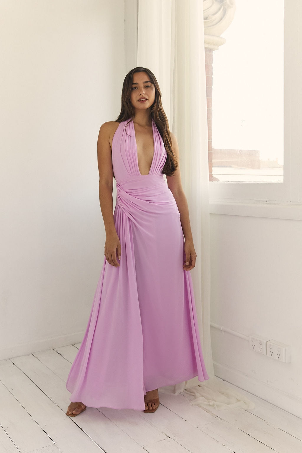 Luna Draped Maxi Dress