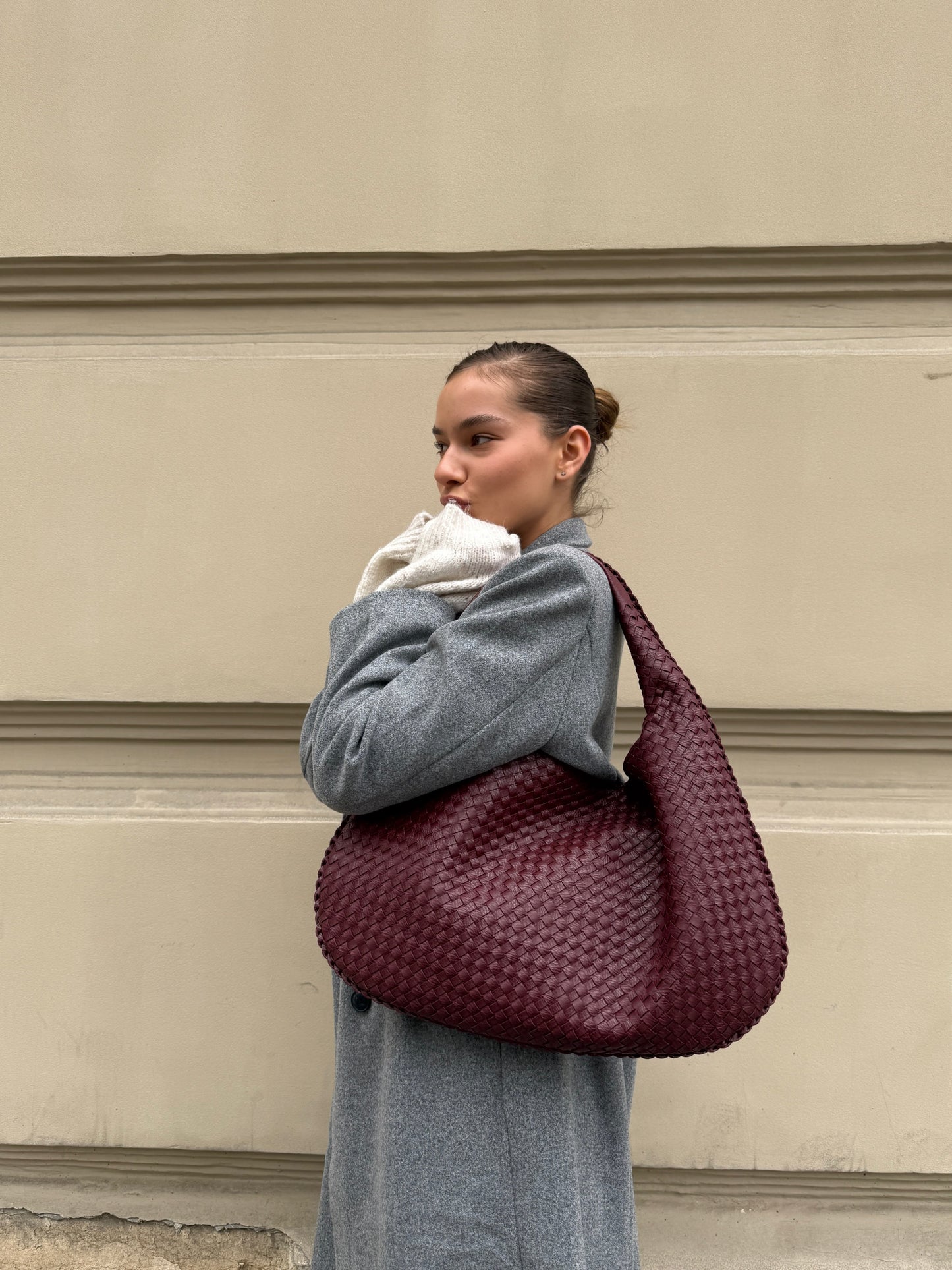 Mila Woven Shoulder Bag