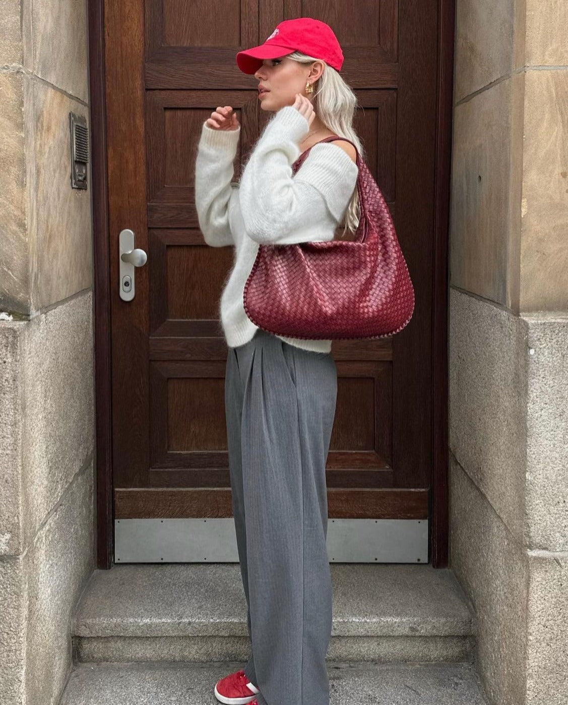 Mila Woven Shoulder Bag