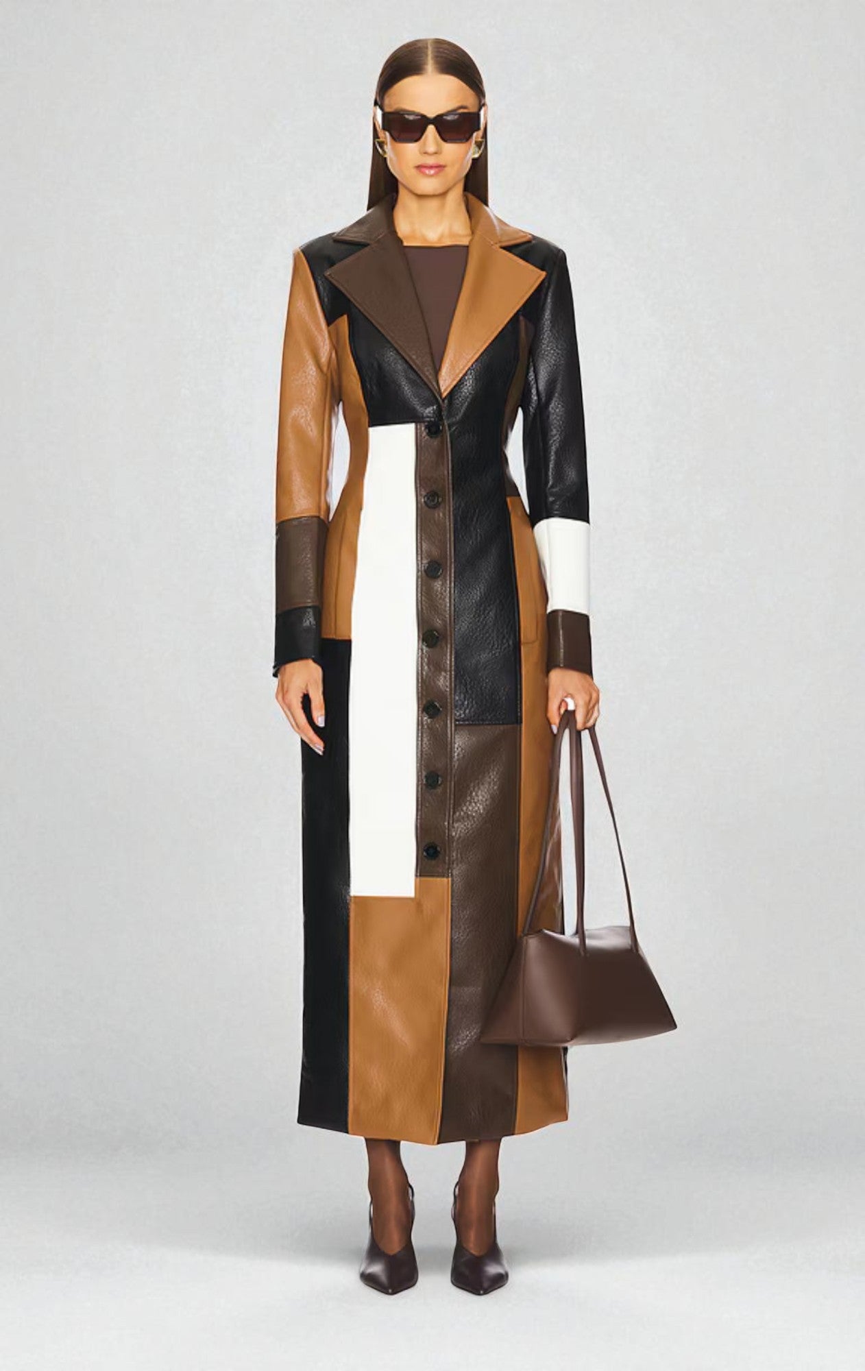Nila Leather Trench Coat