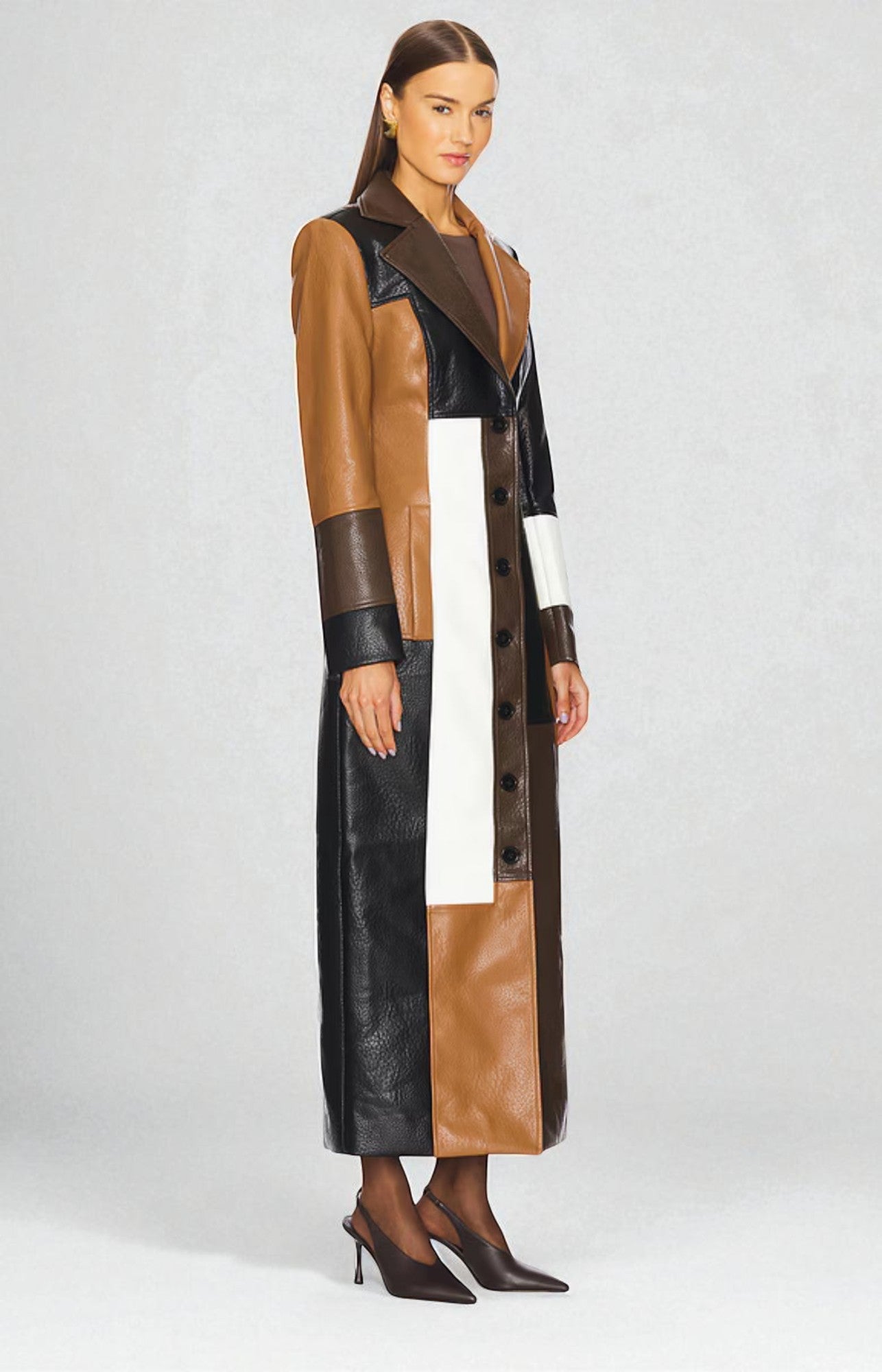 Nila Leather Trench Coat