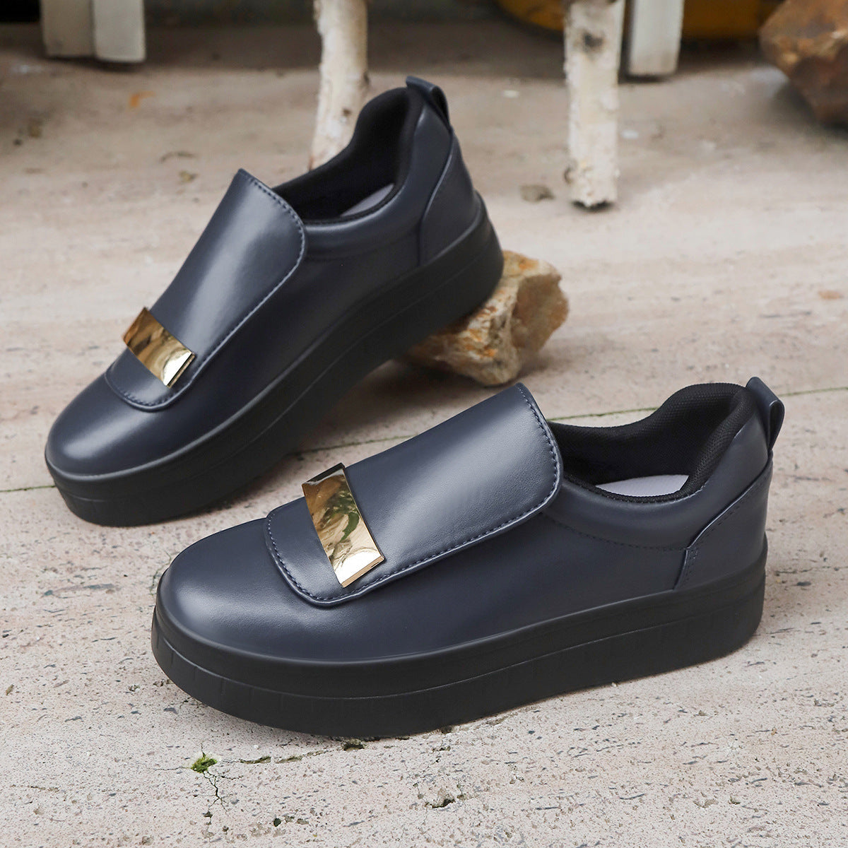 Alina | Luxe White Slip-On Loafers