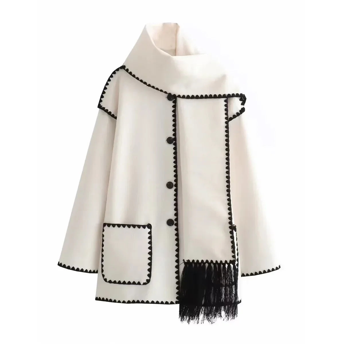 Celine Wool Fringe Coat