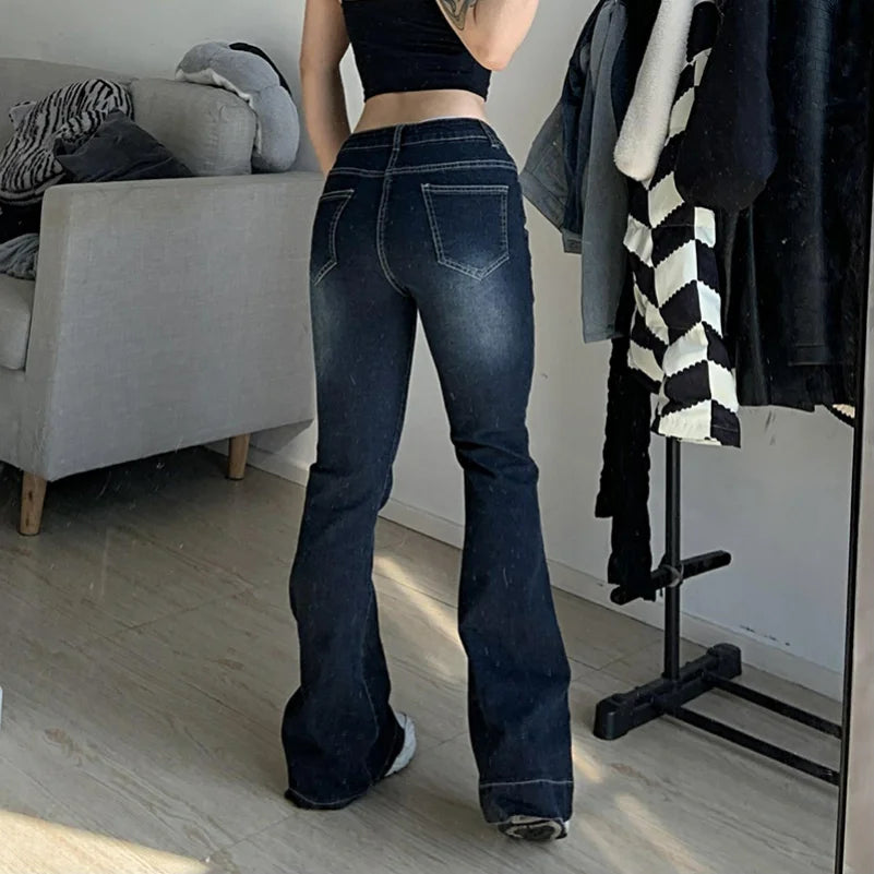 Lana Dark Flare Jeans
