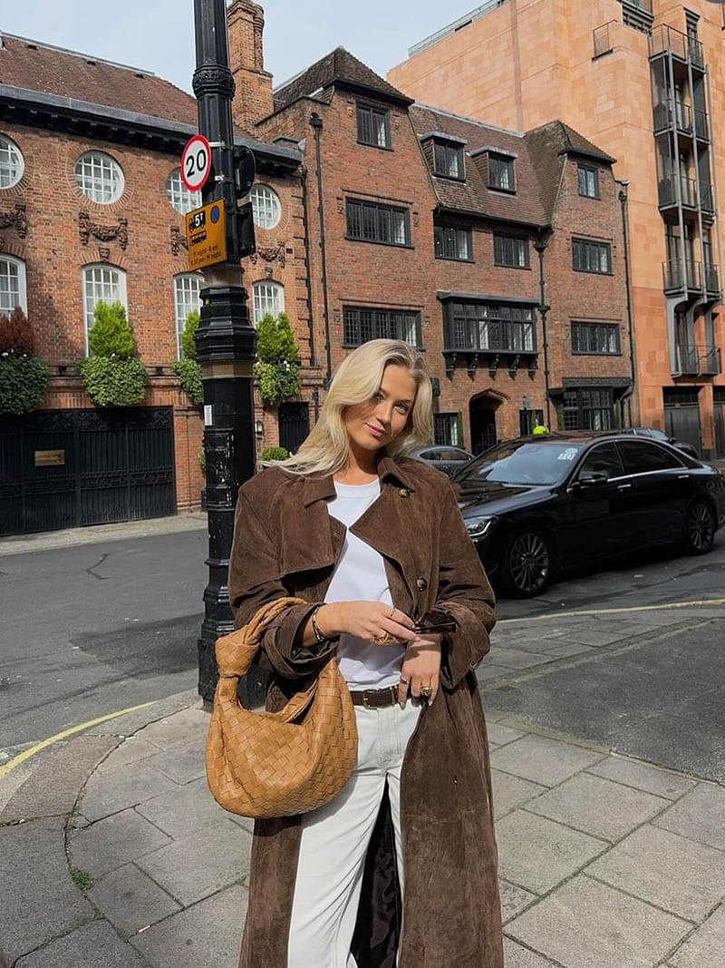 Molly Suede Trenchcoat