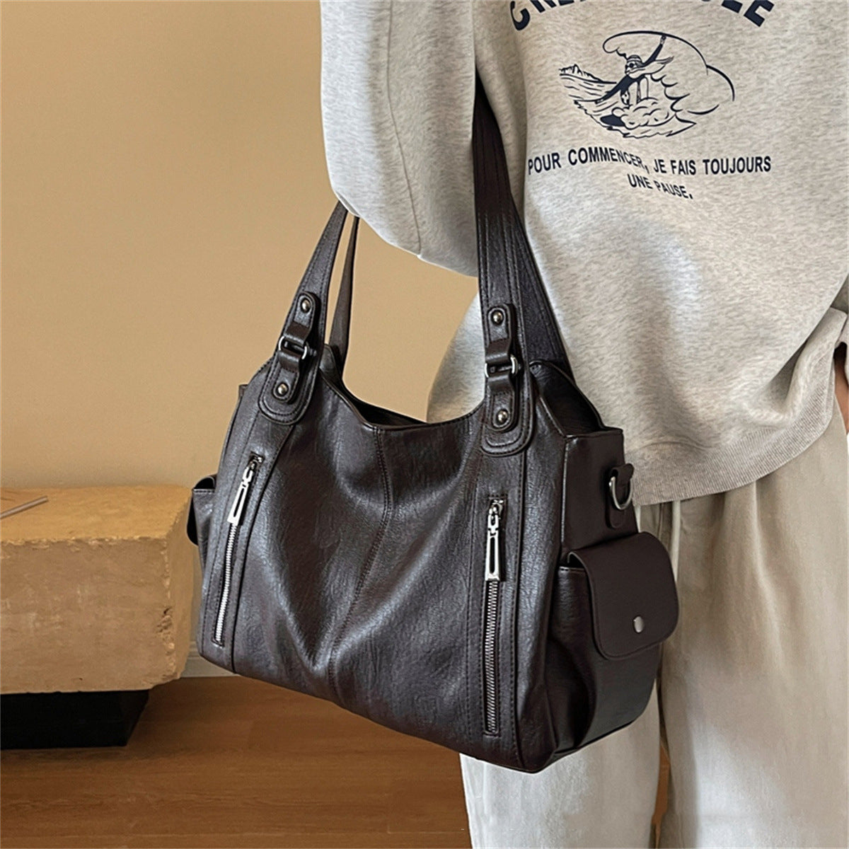 Black City Tote Bag
