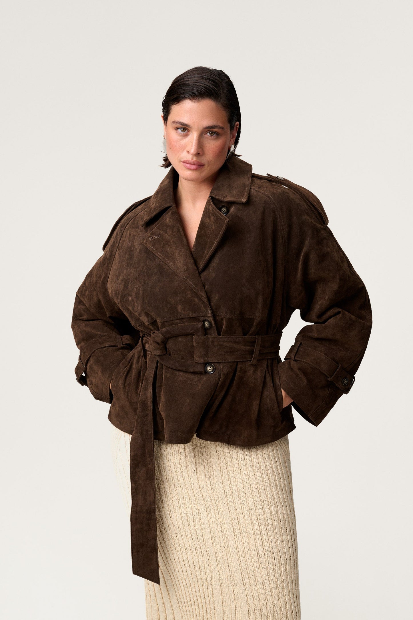 Olivia Belted Trench Coat