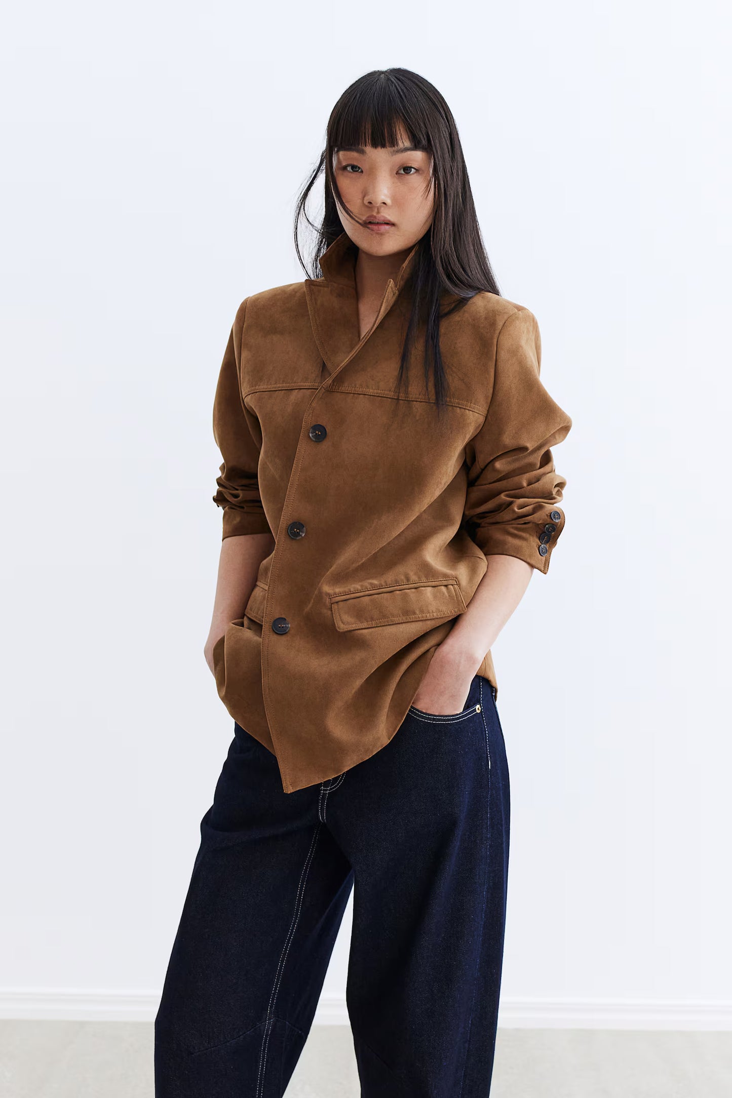 Isla Oversized Suede Blazer