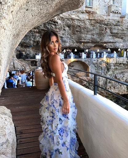 Blue Floral Maxi Dress