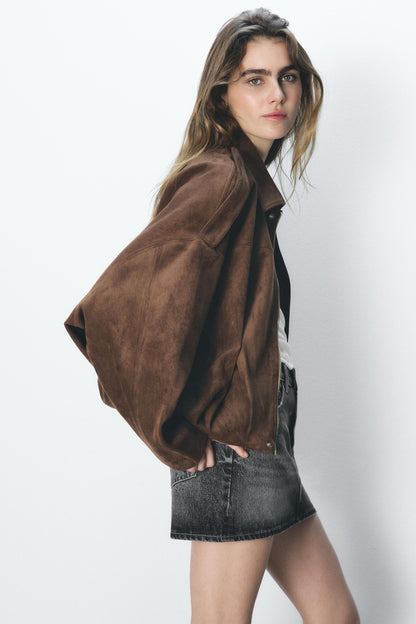 Lea Suede Zip Jacket