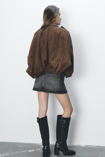 Lea Suede Zip Jacket