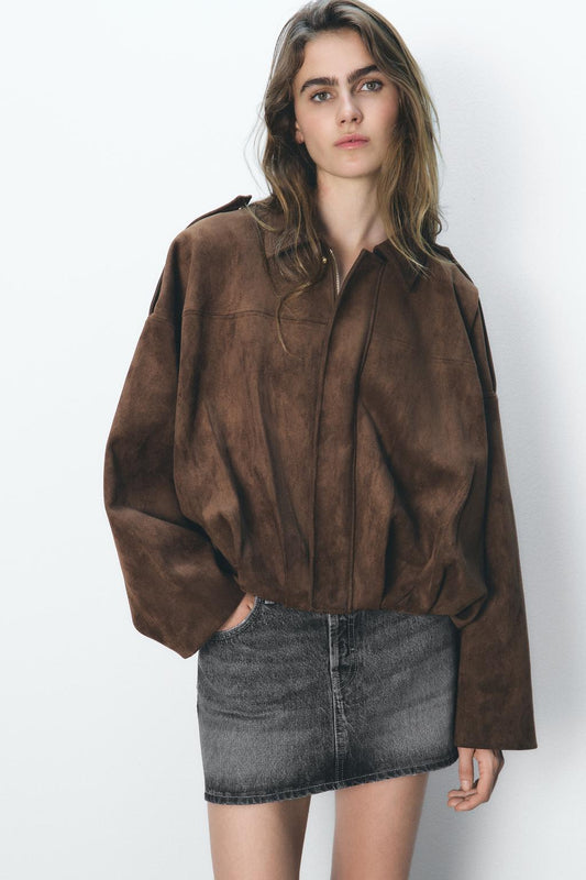 Lea Suede Zip Jacket