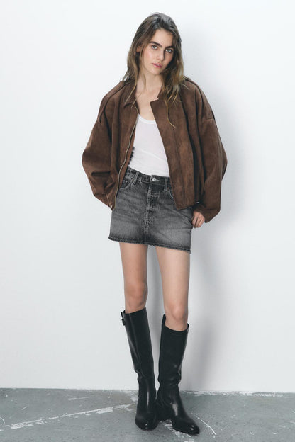 Lea Suede Zip Jacket