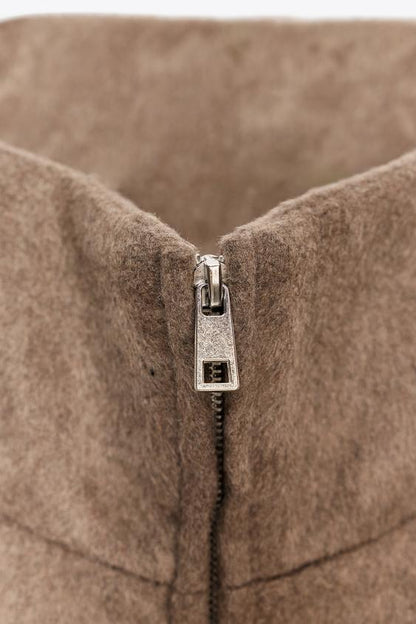 Lena High-Neck Wool Jacket