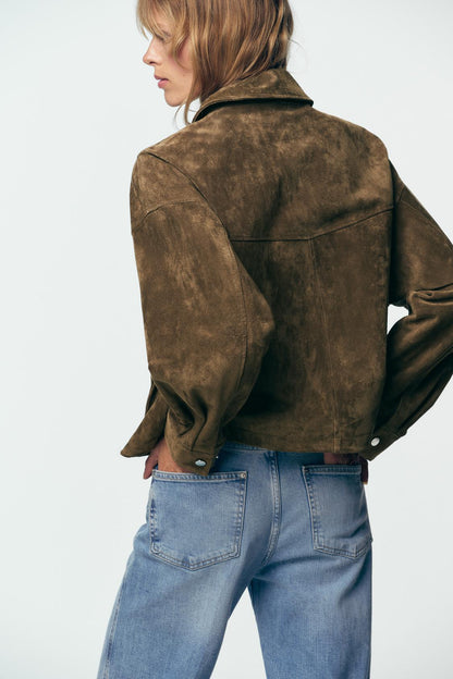 Clara Suede Utility Jacket
