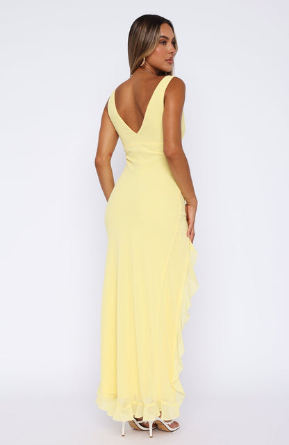 Lemon Glow Maxi Dress