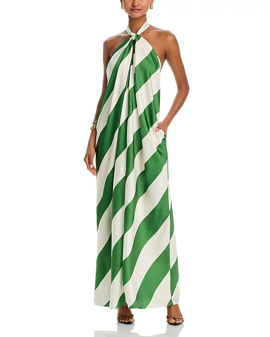 Emerald Stripe Maxi Dress