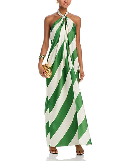 Emerald Stripe Maxi Dress