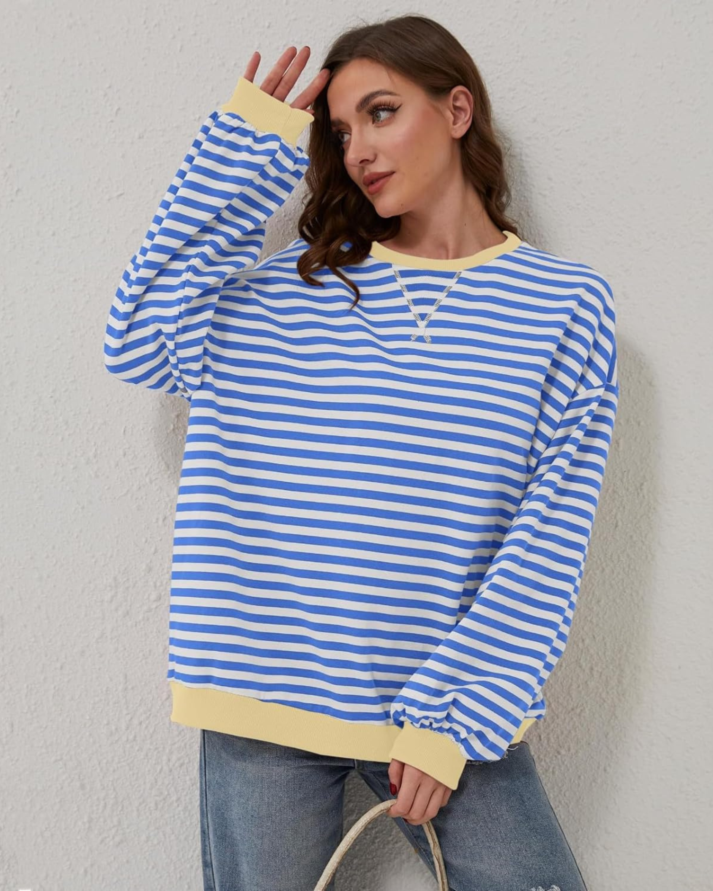 Zoë | Neon Stripe Relaxed Sweater