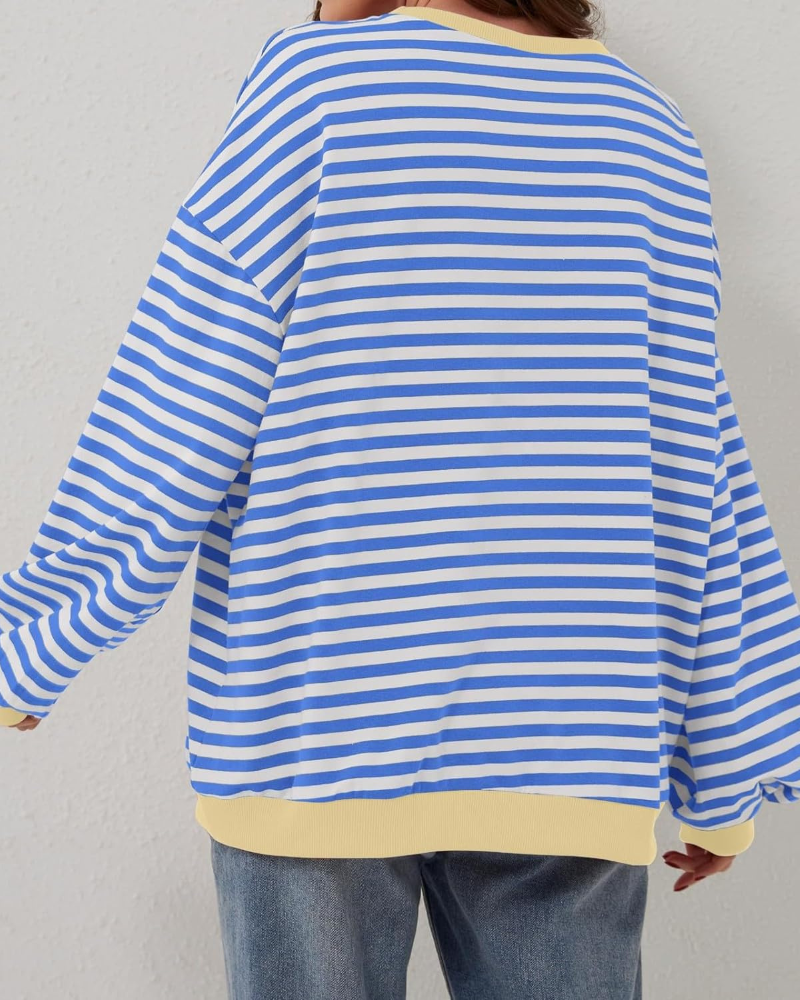 Zoë | Neon Stripe Relaxed Sweater
