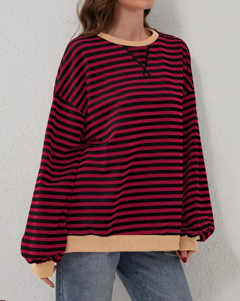 Zoë | Neon Stripe Relaxed Sweater