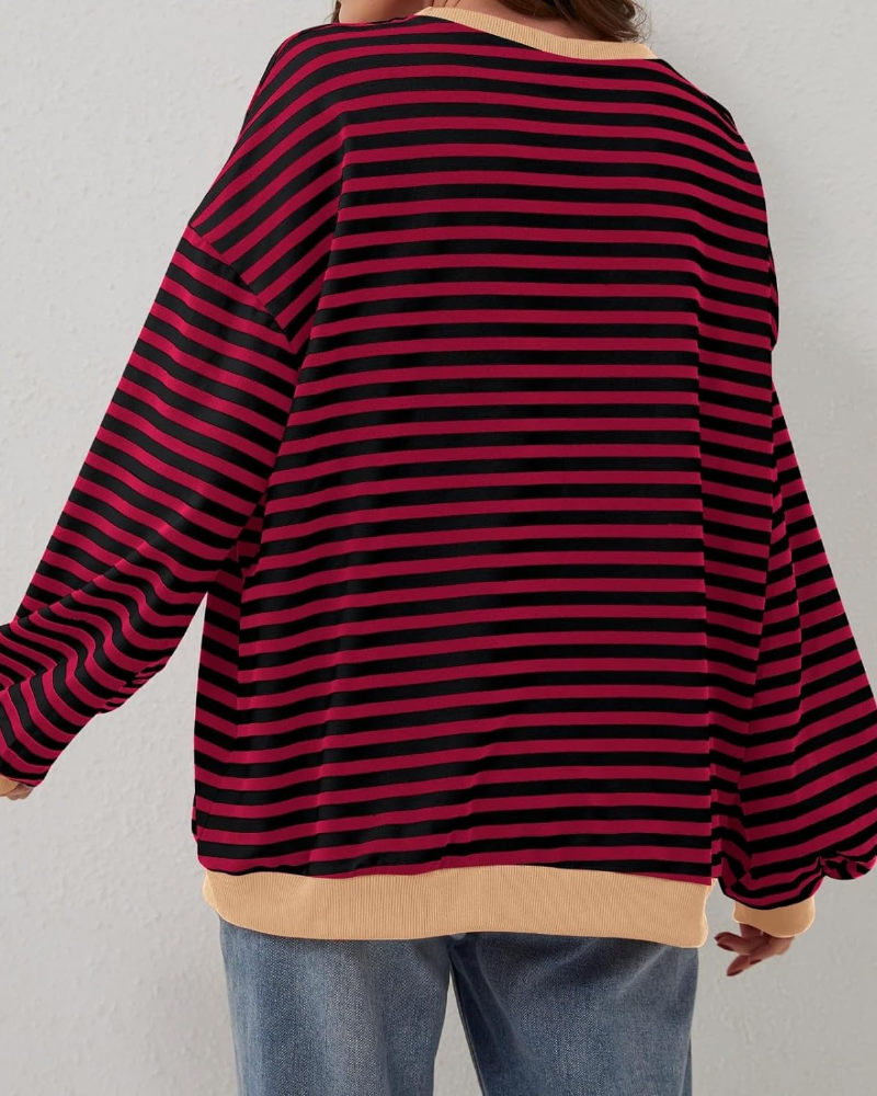 Zoë | Neon Stripe Relaxed Sweater