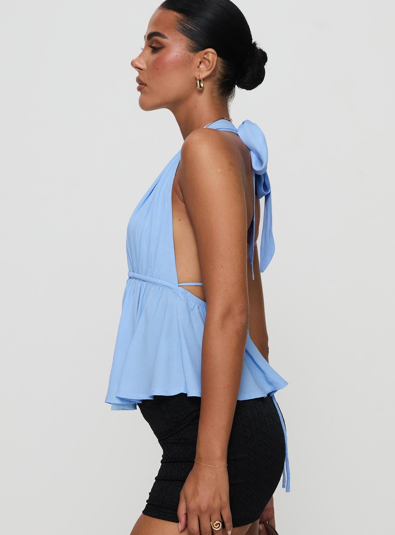 Ruby Halter Top Blue