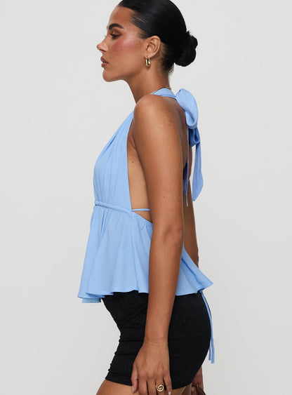 Ruby Halter Top Blue