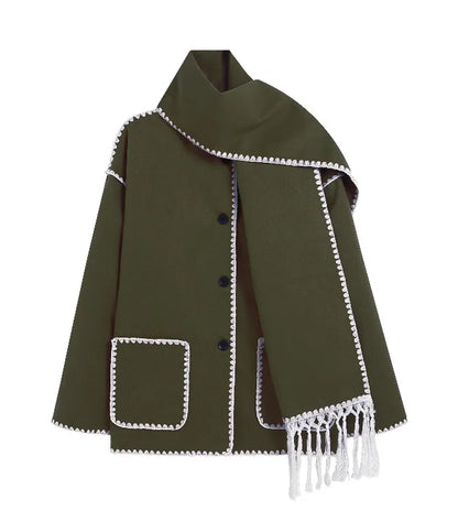 Celine Wool Fringe Coat