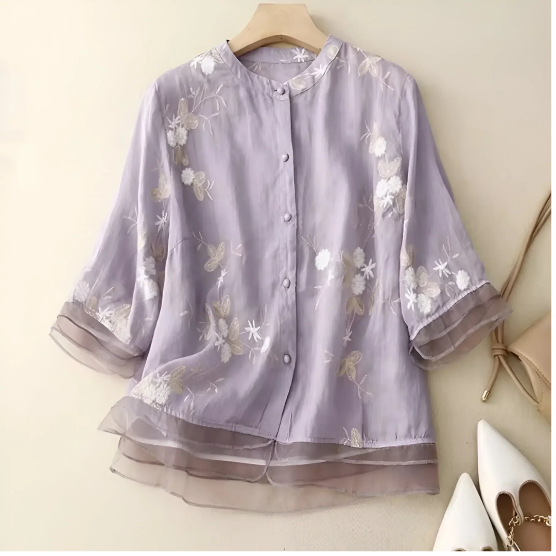 Mathilda | Blouse with Floral Pattern